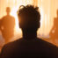 silhouette of a man in front of the window