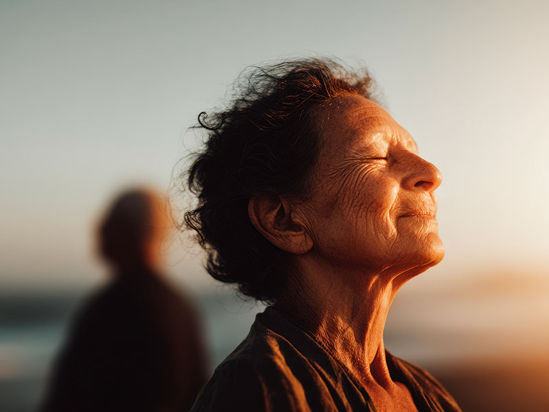 Substance-Use-and-Undiagnosed-Adult-ADHD-2 The peaceful woman closed her eyes and turned her face to the sun