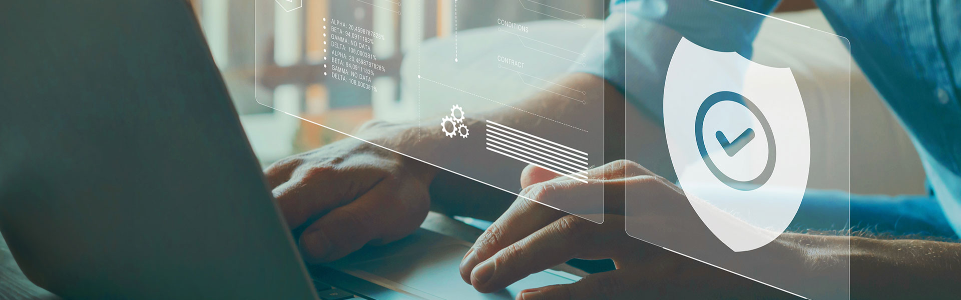 a man on a laptop checks the validity of his insurance